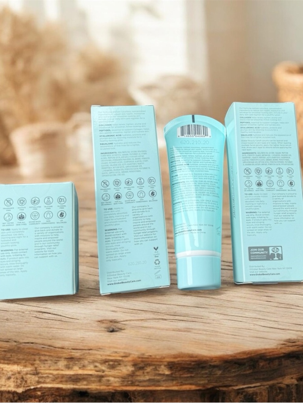 GlobalBeautyCare Smooth & Lift Collagen Facial Cleanser - Light Aqua - Picture 2 of 2